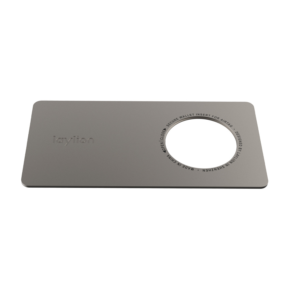 LAYLION For Apple AirTag Tracker Steel Fixing Card for Wallet - Titanium Gold