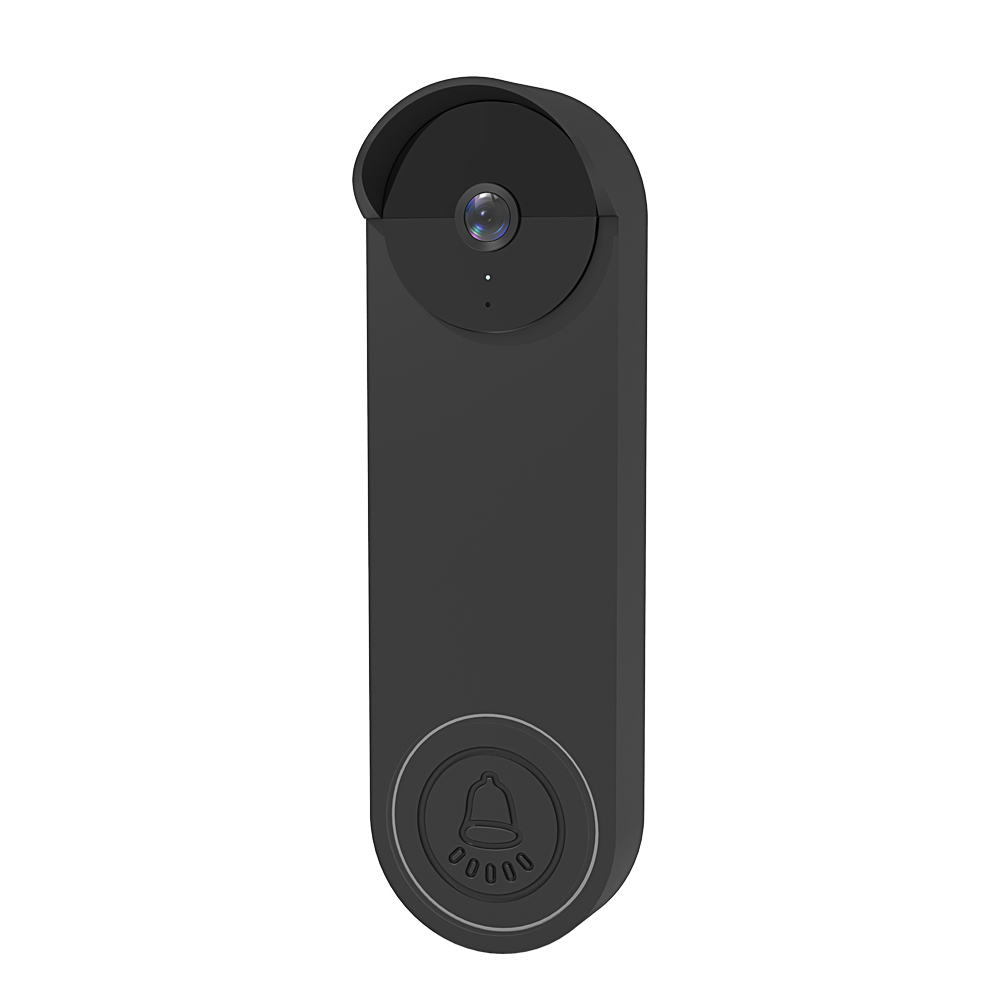 For Google Nest Wireless Doorbell Silicone Case Protective Cover Slip-On Weather Resistant - Black
