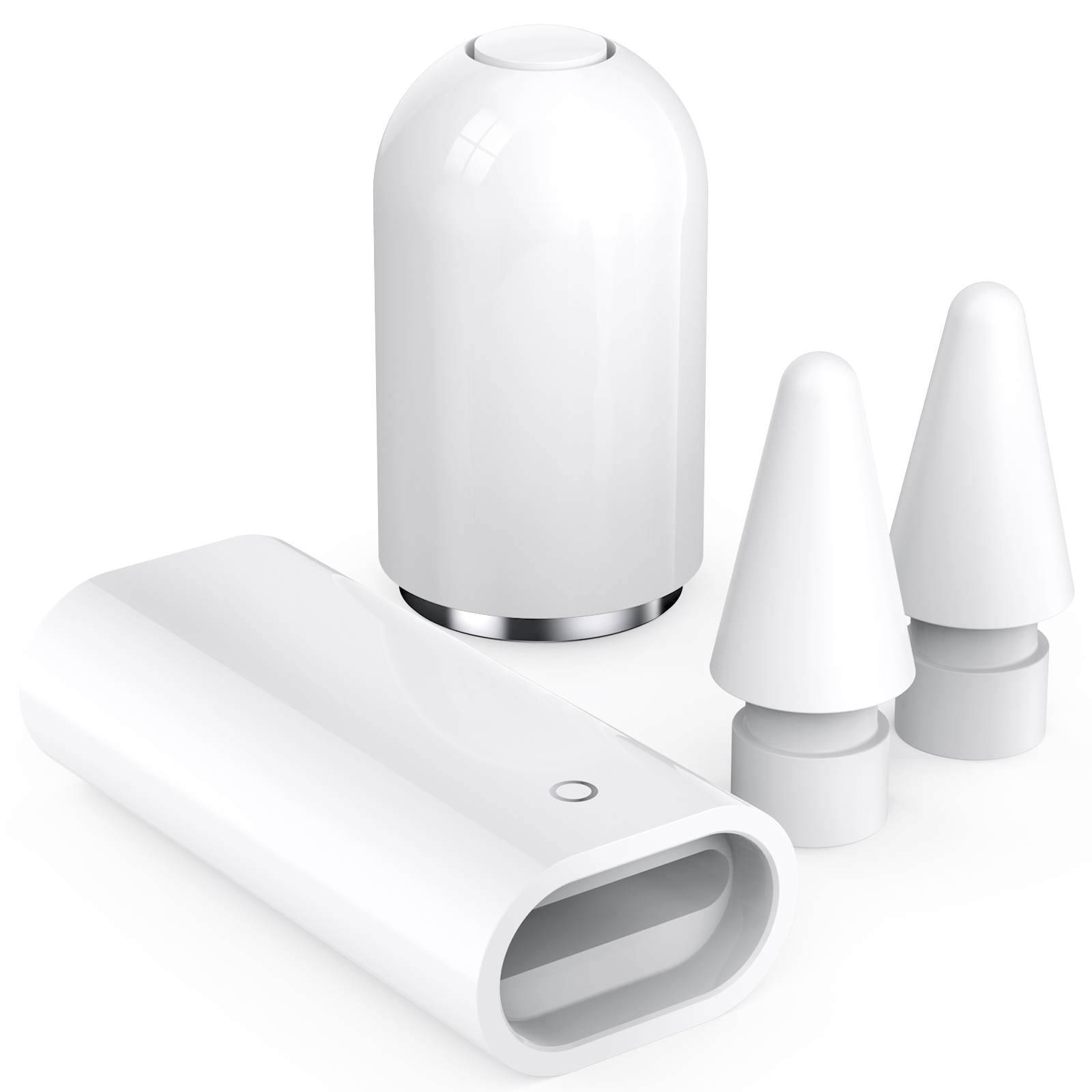 AHASTYLE PT146 For Apple Pencil (1st Generation) Magnetic Cap Charging Adapter Set Replacement Tip and Cap Holder