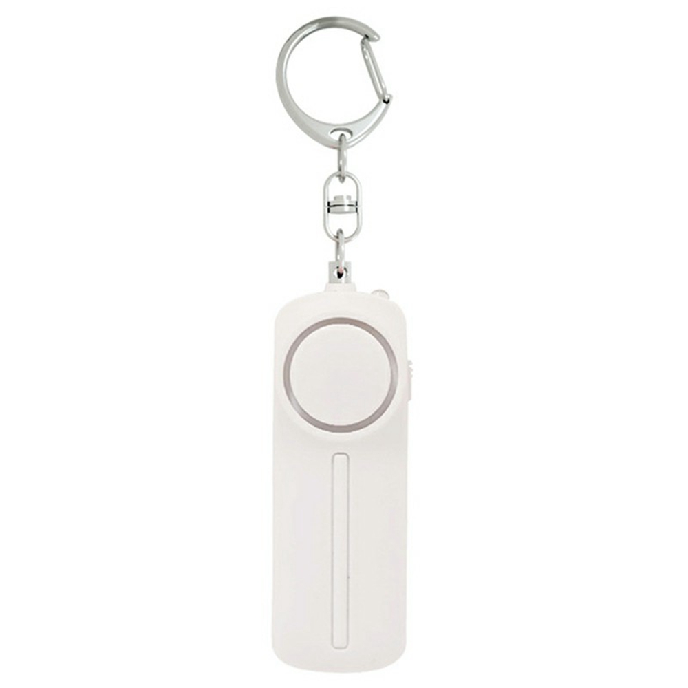 AF-9400 130dB Personal Alarm Self Defense Safety Keychain for Women Emergency Siren Built In LED Flashlight - White