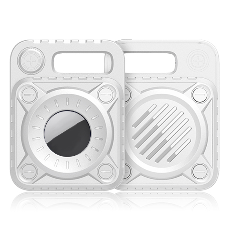 

Панк -стиль TPU Cover Cave Для Apple Airtag - Белый, AirTag