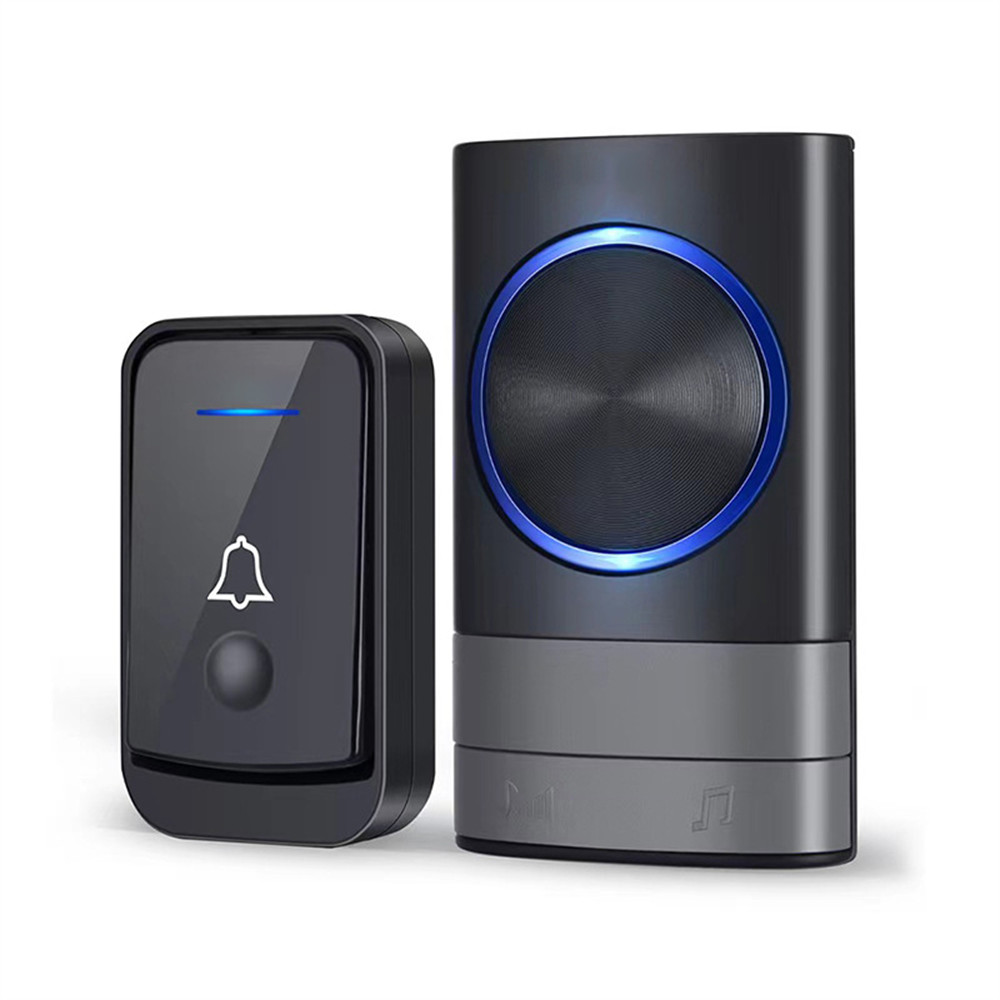 N189 52 Melodies Waterproof 200M Range Wireless Digital Music Doorbell, 1 Transmitter + 1 Receiver - EU Plug