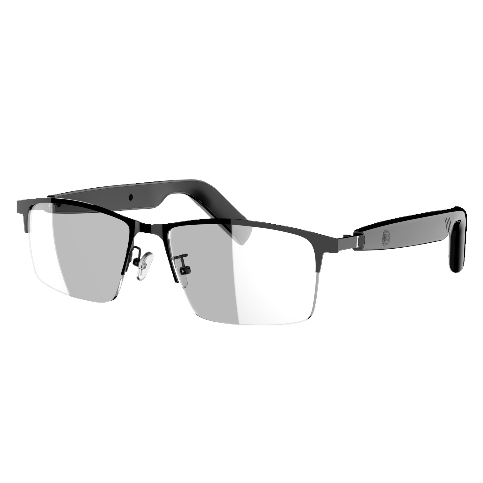 SG-17 Pro Smart Audio Glasses Bluetooth-compatible 5.4 Anti-Blue Light Air Conduction Glasses for Calls Music - Black