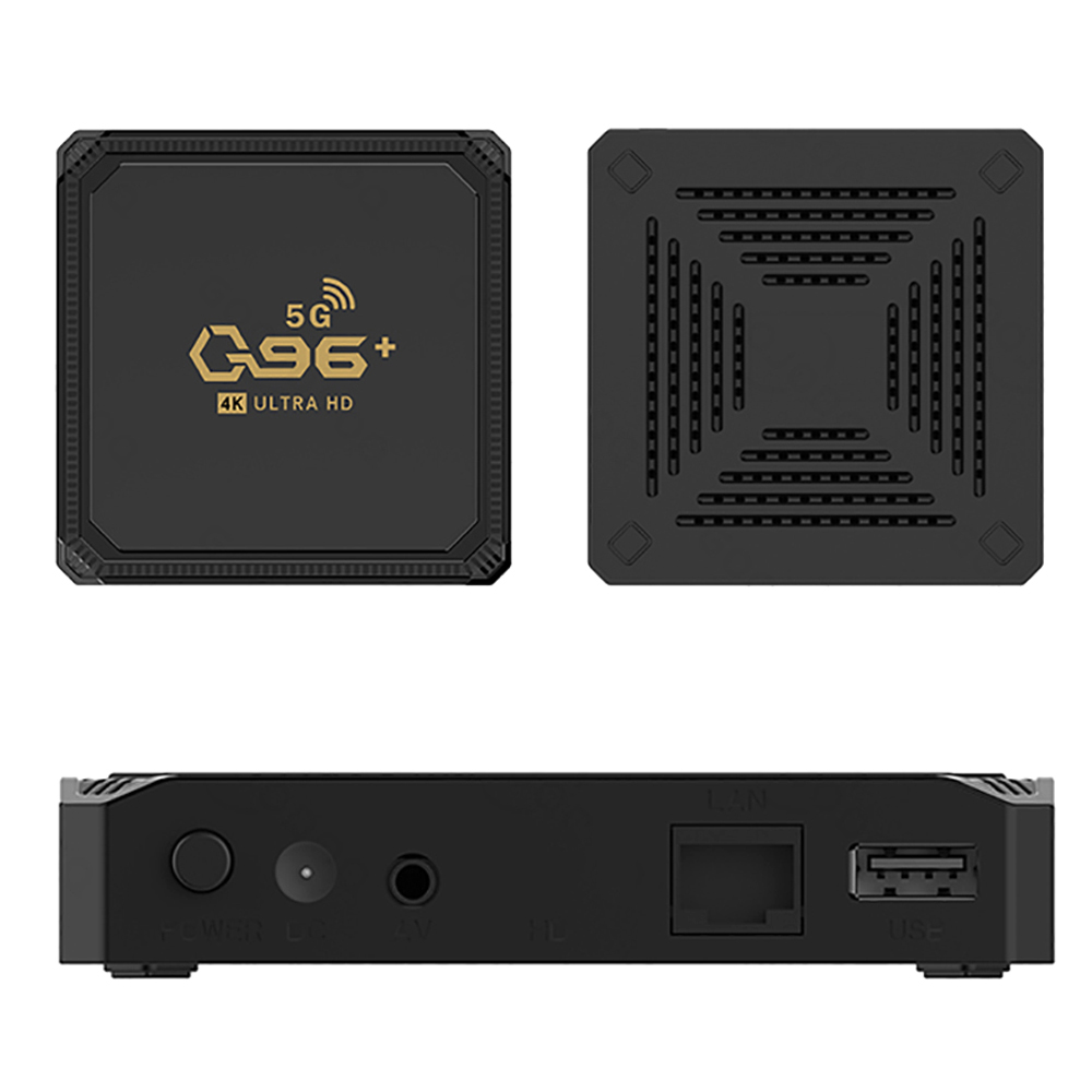 

Q96+ 2.4G/5G Dual WiFi Smart TV Set-top Box Android 9.0 4K Youtube Media Player - AU Plug