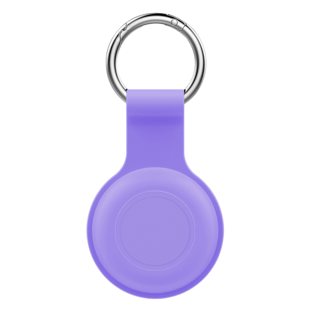 

Silikongehäuse Für Apple Airtag Bluetooth Tracker Protektorhülle Anti-Lost Pet Locator Deckung Mit Schnalle - Violett, AirTag