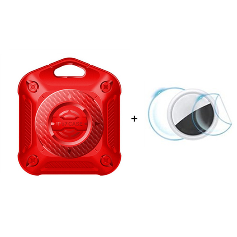 

IP67 Wasserdichte TPU + Pc-hülle Für Airtag Bluetooth Tracker Anti-scratch-locator-abdeckung - Rot, AirTag