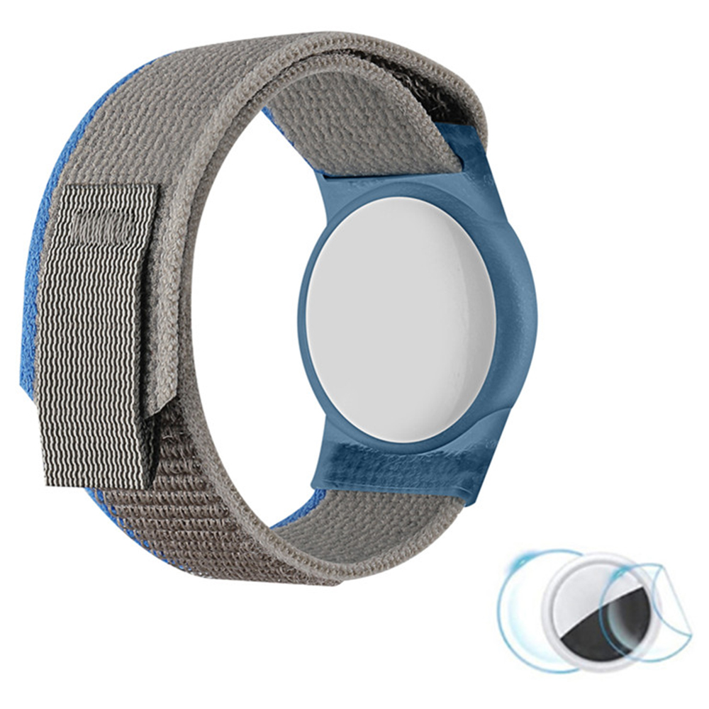 

Nylon Geflochtenes Handgelenksgurt Mit TPU -hülle Und Bildschirmschutz Für Apple Airtag Tracker Armband - Schleifenverschluss / Grau, AirTag