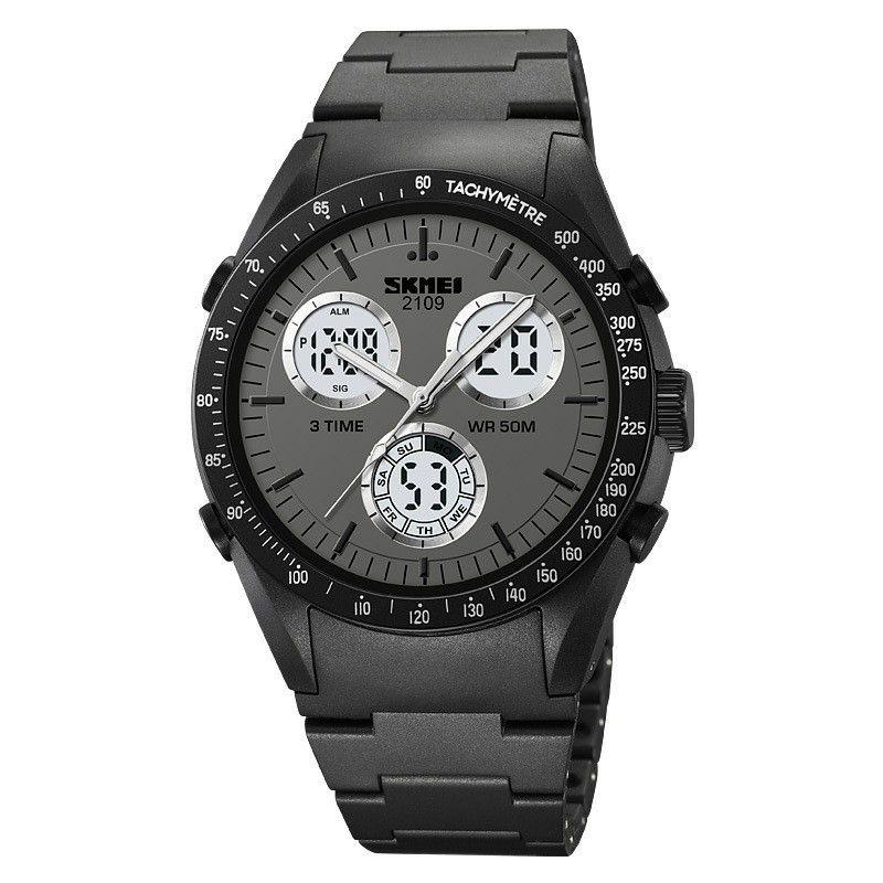 SKMEI 2109 Student Sports Watch Luminous Wrist Bracelet with TPU Strap - Black