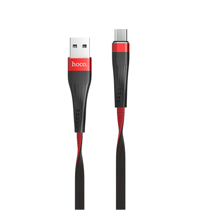 

HOCO U39 Slender Series Charge Data Sync Micro USB Flat Cable Cord for Samsung LG Huawei etc. - Red, iPhone 12 mini