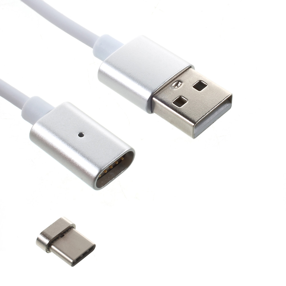 

1M Magnetic USB Type-C Sync Data Charger Cable - Silver Color, iPhone 12 mini