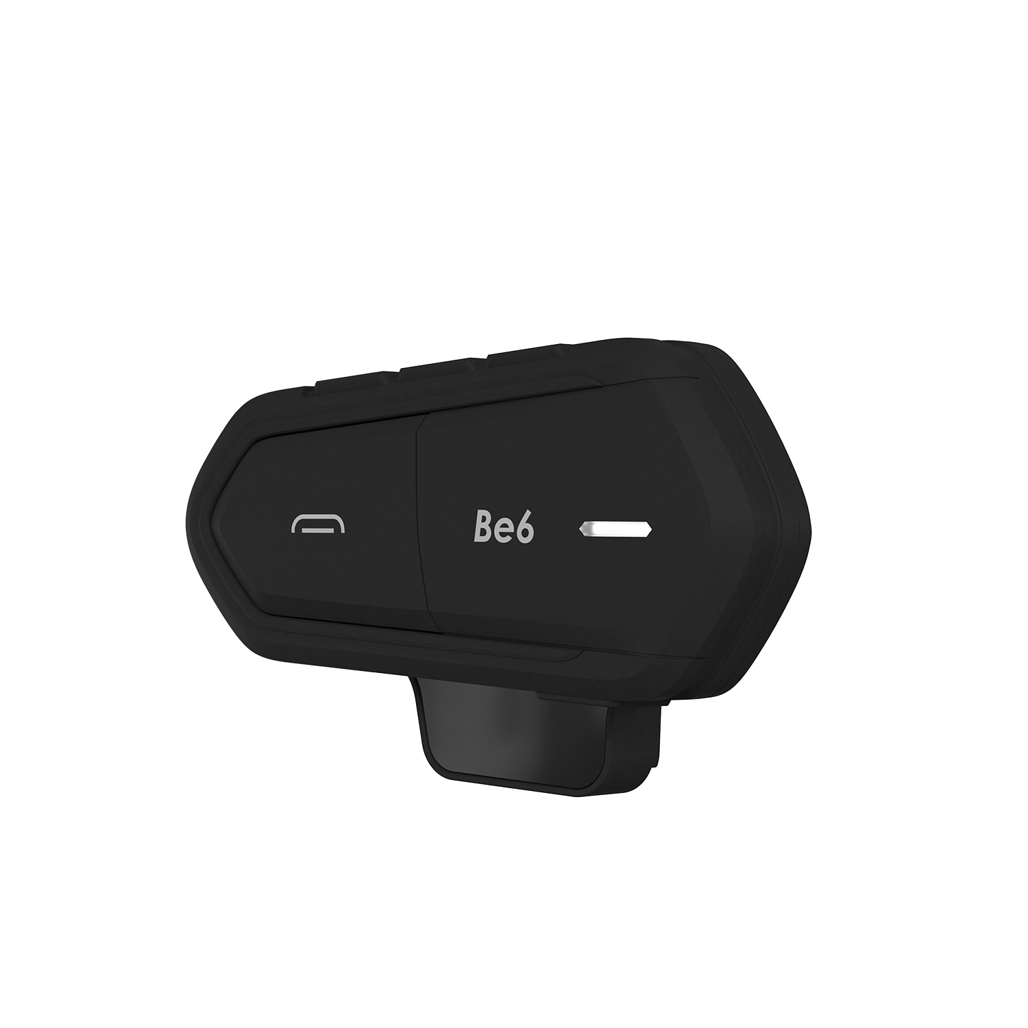 Motorcycle Helmet Bluetooth Headset Intercom with FM Radio Motorbike Walkie Talkie - All Black