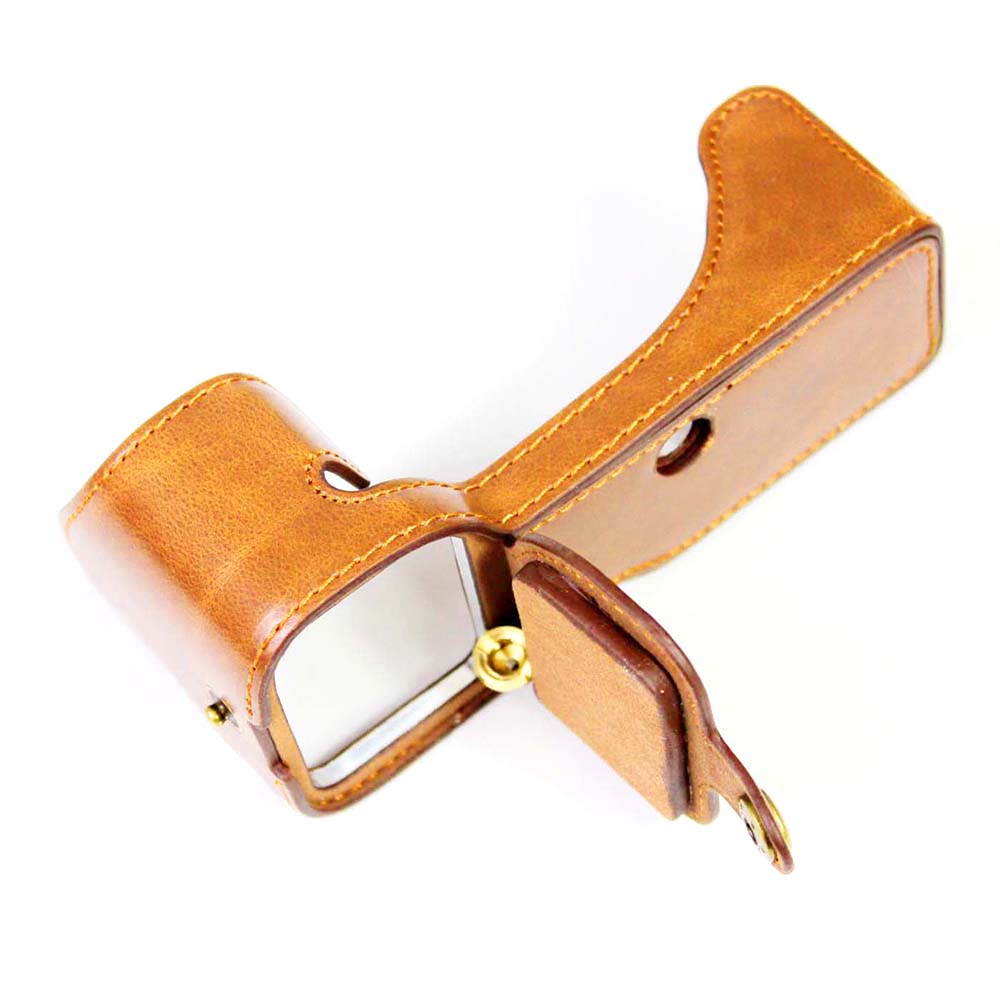

Caméra en Cuir PU Half Cover Base Pour la Caméra Sony A7C - Brun