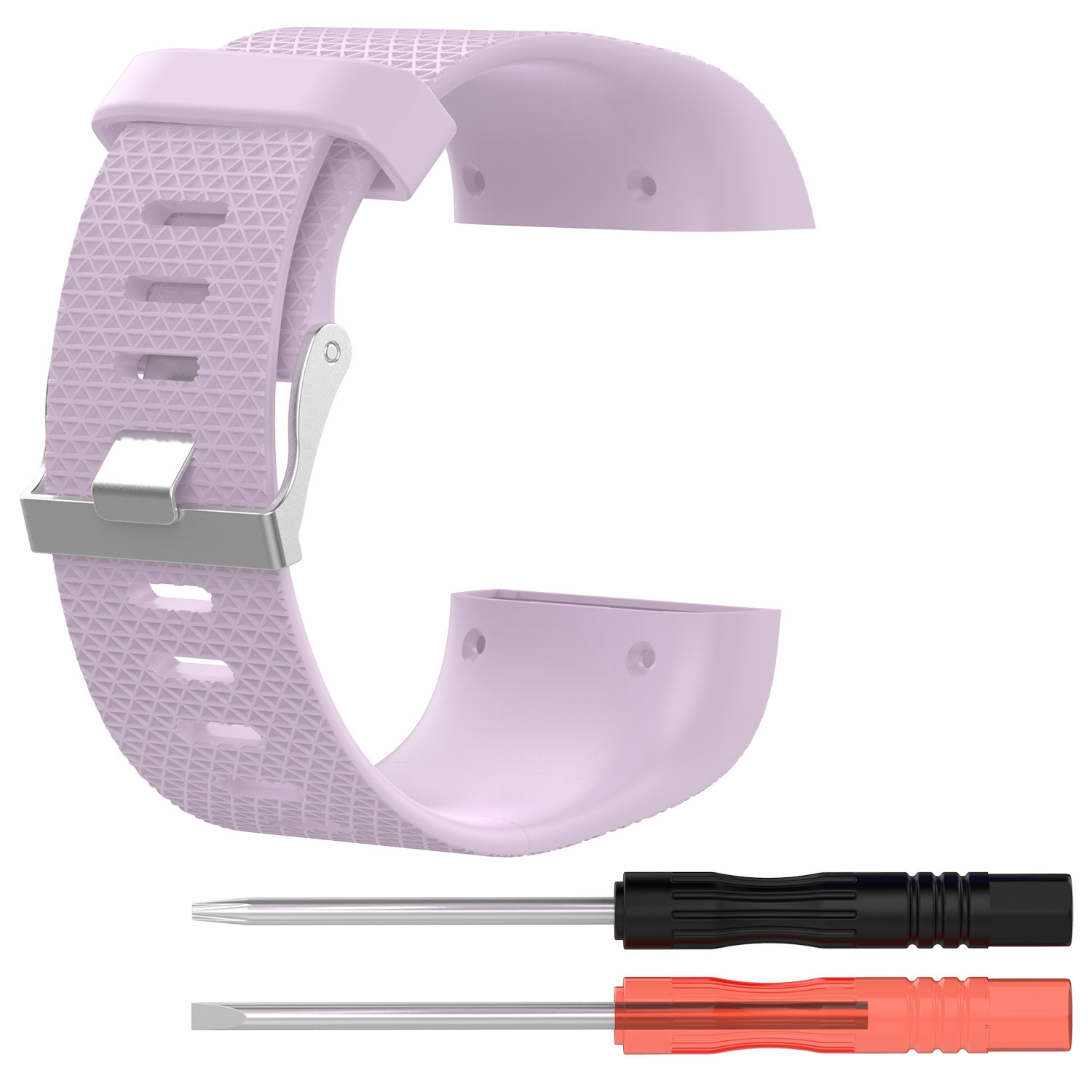 

Soft TPE Наручные Часы Band С Монтажными Инструментами Для Fitbit - Светло-фиолетовый, Размер: Л, Fitbit Surge