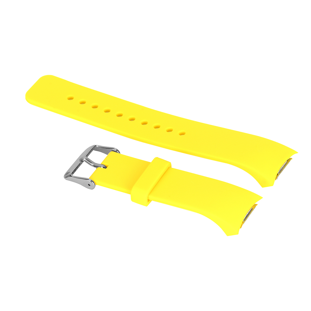 

Flexible Silicone Metal Buckle Watch Strap Replacement for Samsung Galaxy Gear S2 R720/R730 - Yellow, Gear S2