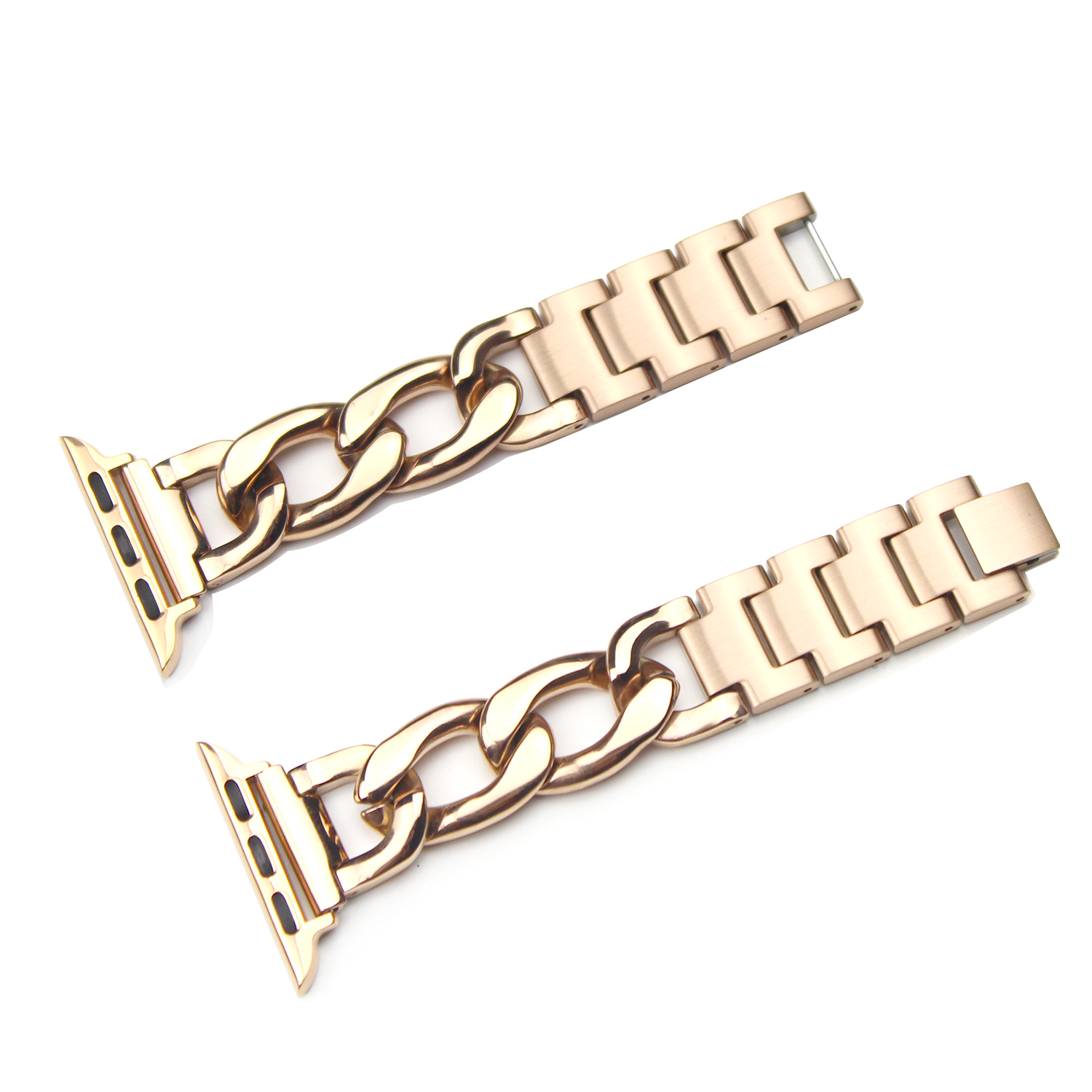 

Cowboy Chain Steel Watch Band Replacement for Apple Watch Series 2 / 1 38mm - Champagne Gold, Apple Watch Series 2 38mm