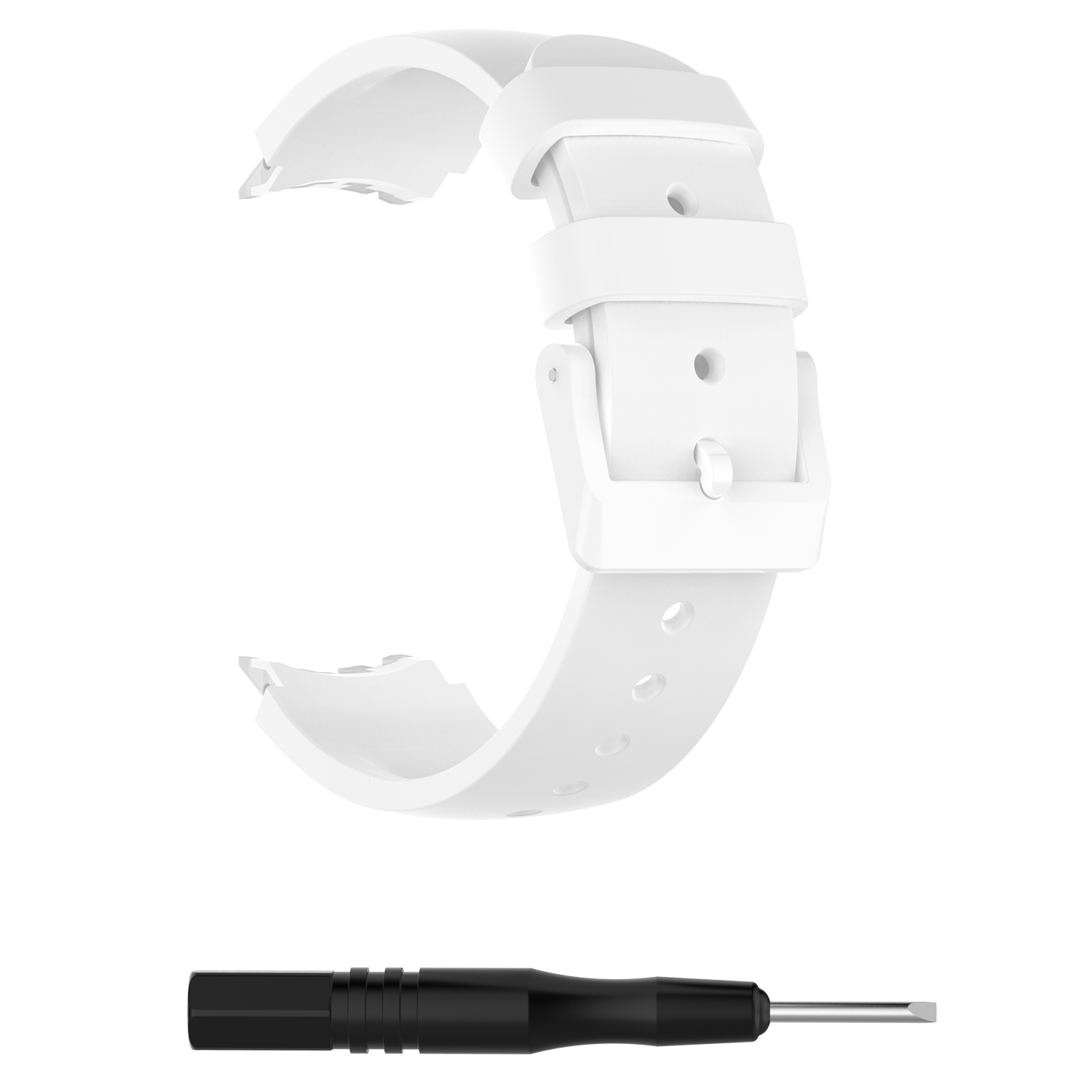 

Soft Silicon Smart Watch Wrist Strap for Ticwatch S - White, Universal