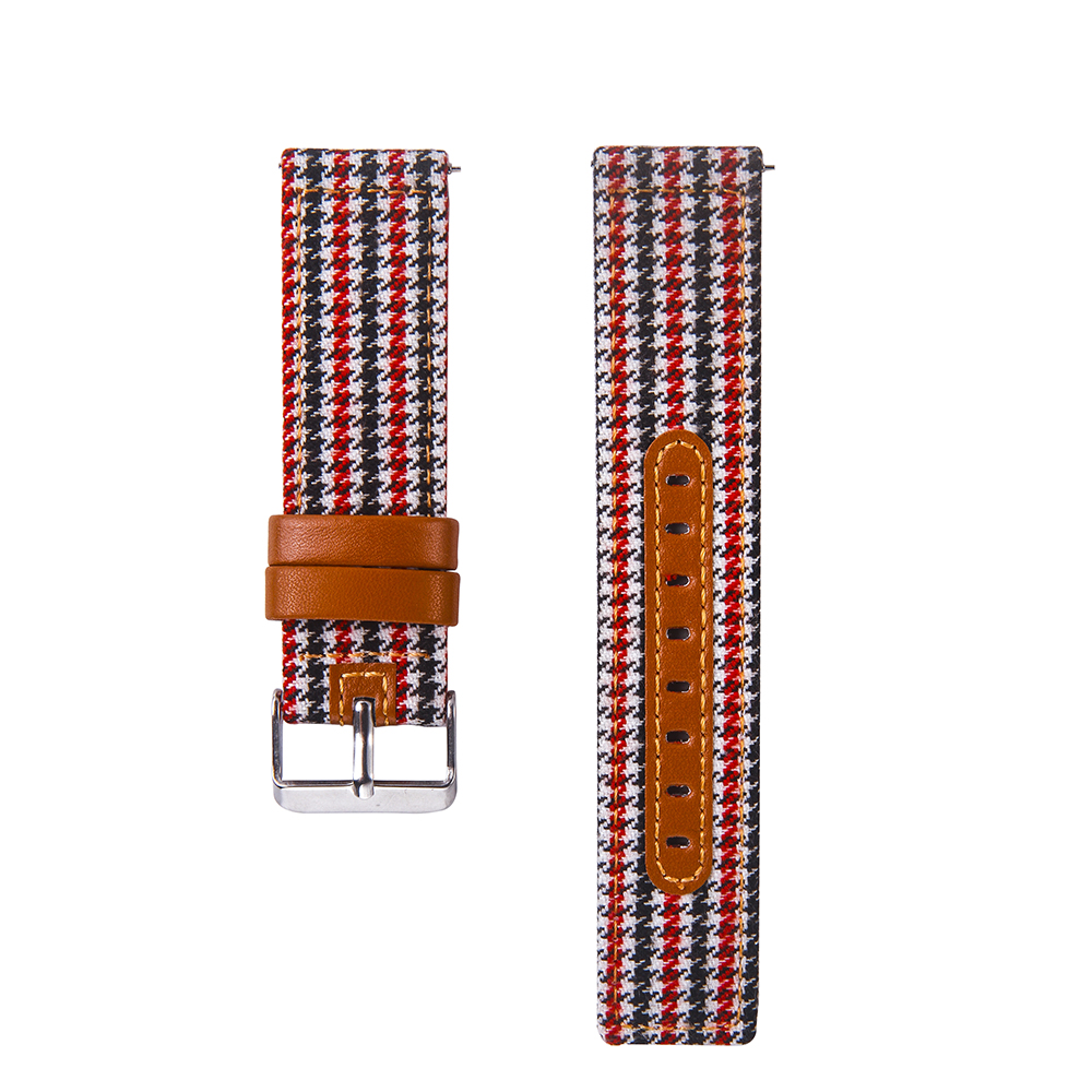 

20mm Universal Watch Wrist Bracelet Replacement [Cloth and Cowhide Leather] Watch Strap - Style M, Gear S2 Classic