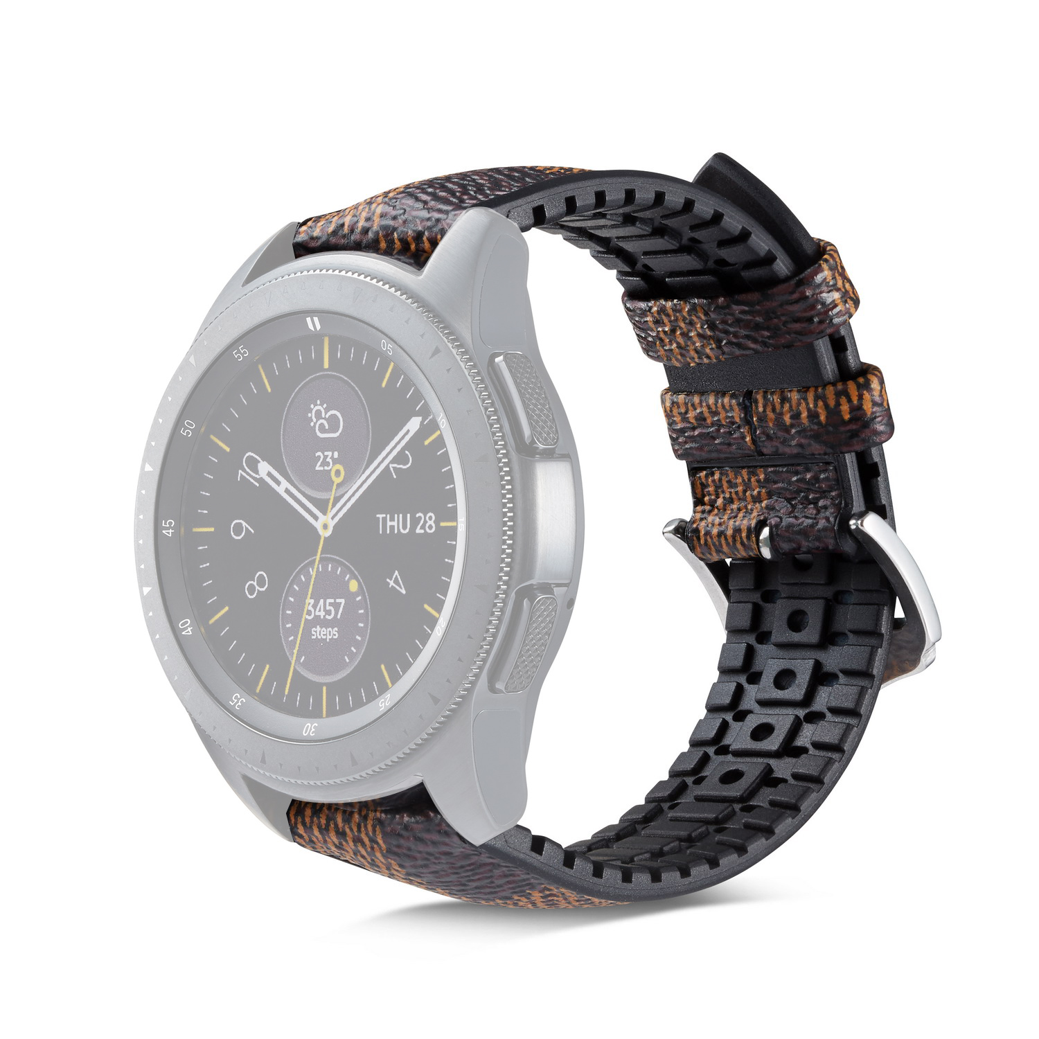 

22mm Genuine Leather + Soft Silicone Watch Band for Huawei Watch GT - Mixture, Huawei Watch GT