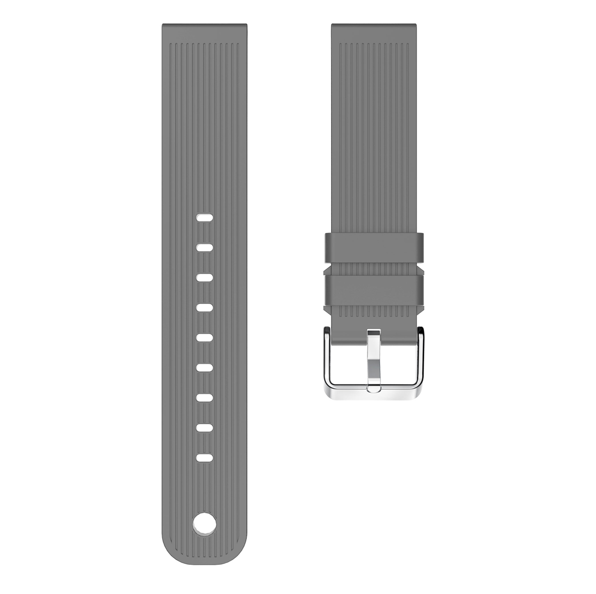 

20 Мм Лоб Морщины Текстуры Мягкие Силиконовые Часы Band Для Samsung Galaxy Watch Active SM-R500 - Серый, Galaxy Watch Active