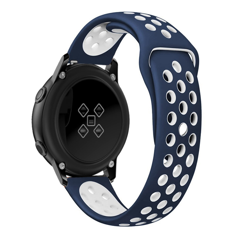 

Бивуцкая Мягкая Силиконовая Часовая Замена Для Samsung Galaxy Watch Active Active - Синий / Белый, Galaxy Watch Active