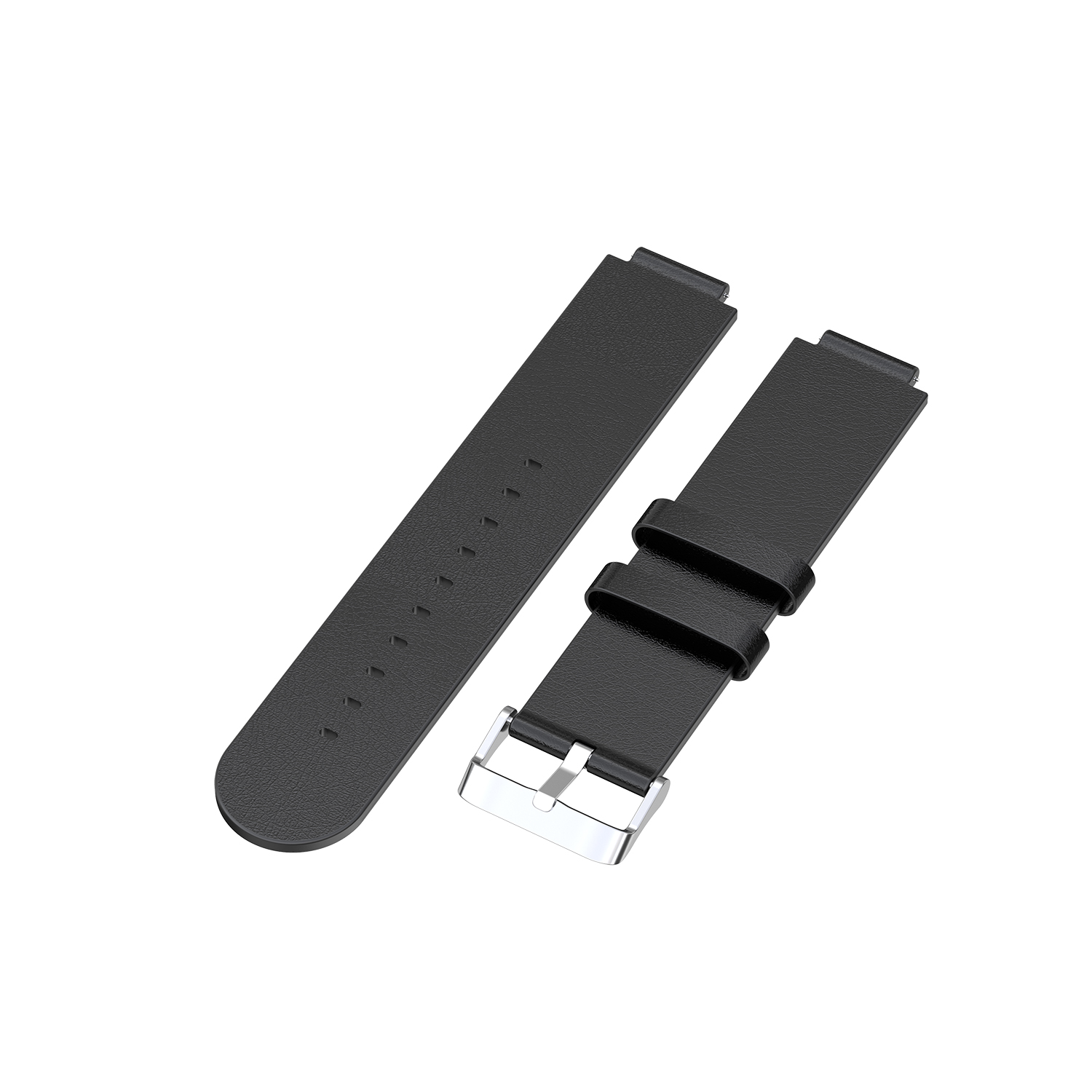 

Oil Wax Genuine Leather Smart Watch Band Watchband Strap Replacement with Buckle for Amazfit Smartwatch 2 - Black, Garmin Fenix 5S
