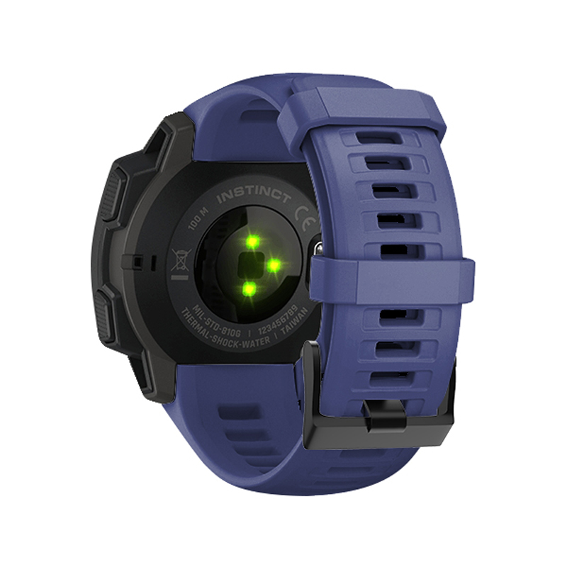 

22mm Silicone Wrist Strap Replacement for Garmin Instinct - Dark Blue, Other Phone Models
