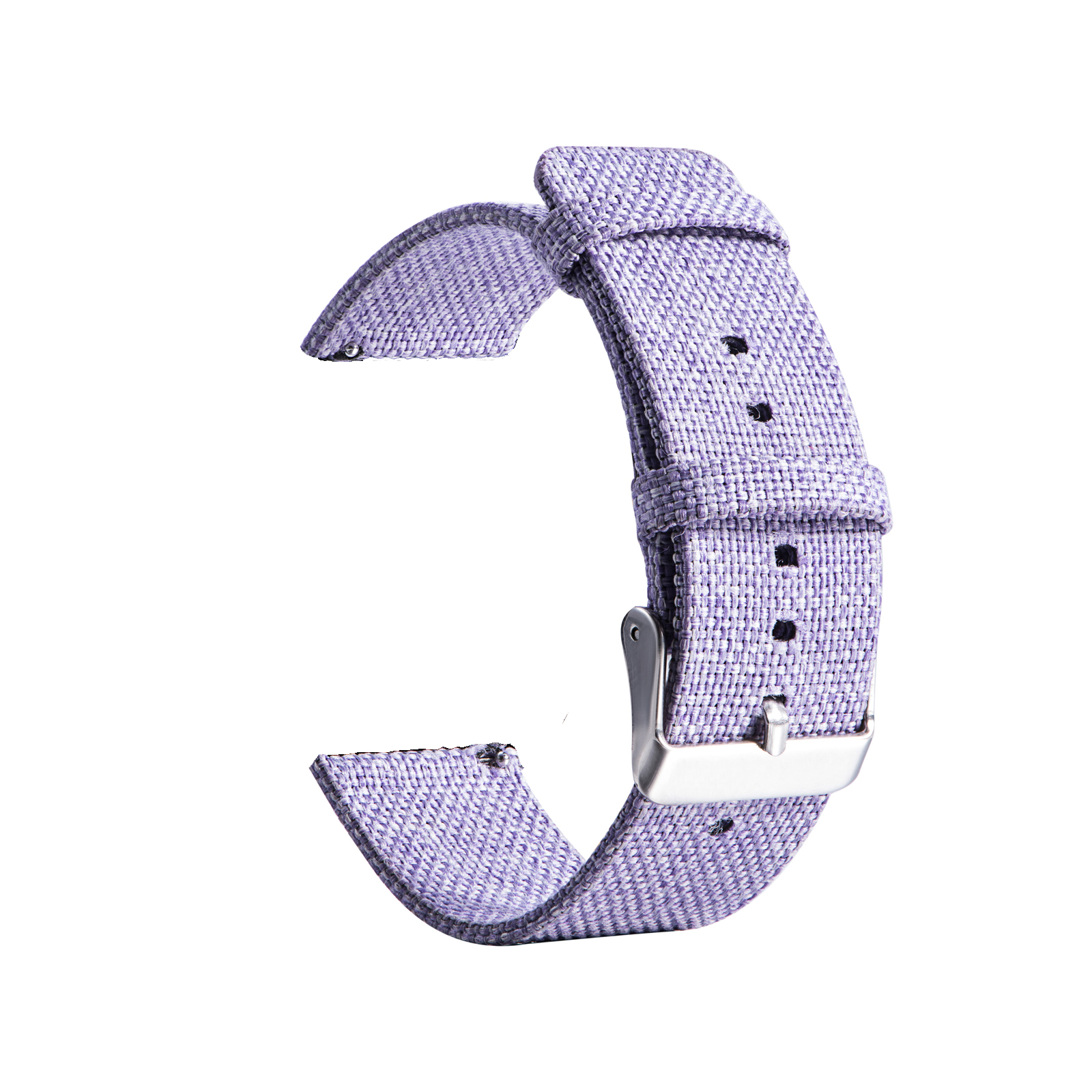 

18mm Nylon Canvas Watch Band Strap with Metal Buckle for Fossil Gen 4 - Purple, Other Phone Models