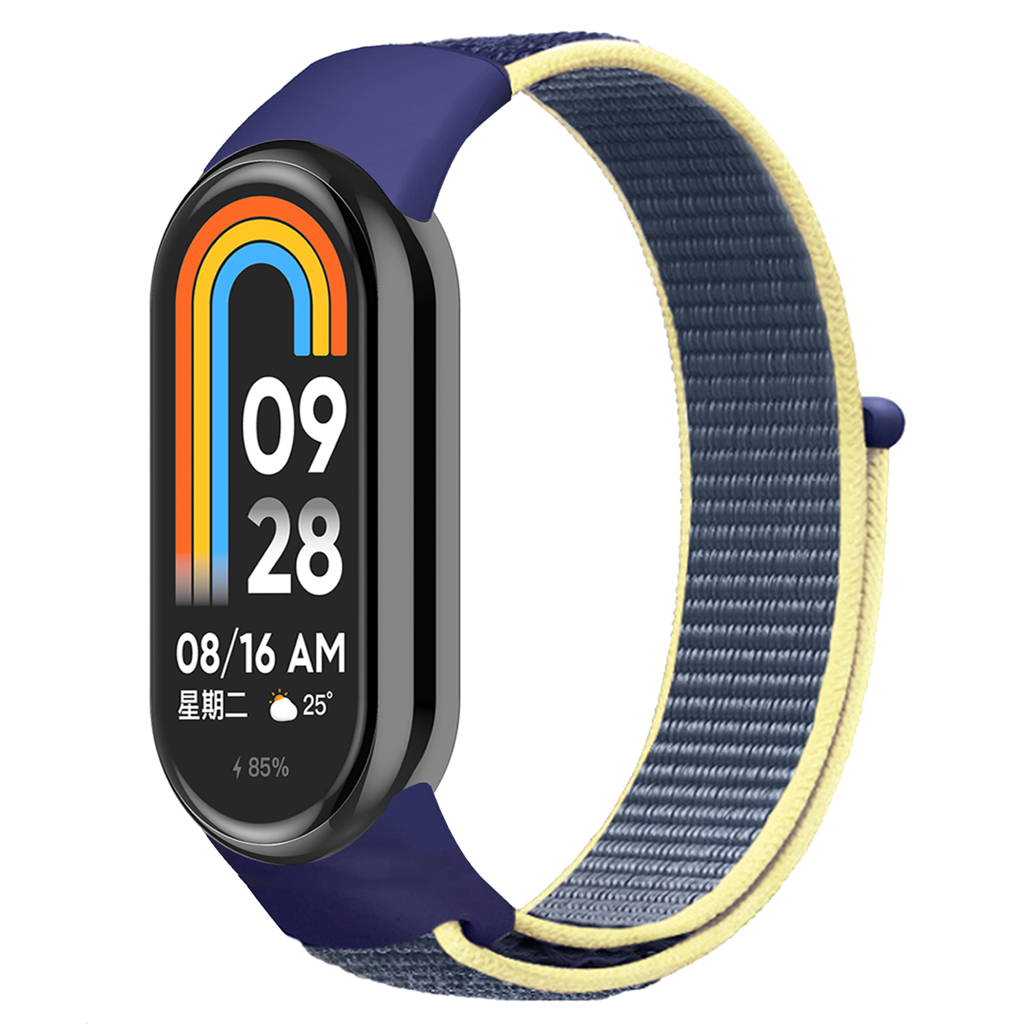 

Für Das Xiaomi Smart Band 8 Soft Nylon Watch Band Verstellbarer Sportgelenksgurt - Meerblau, Xiaomi Smart Band 8
