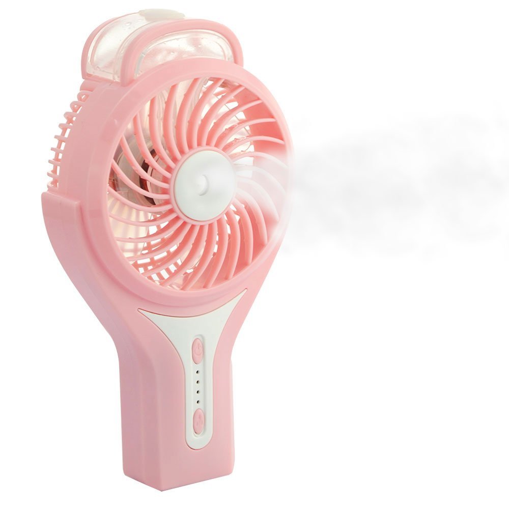 

Portable Mini USB Misting Fan Water Spray Fan Mist Humidifier Fan - Pink