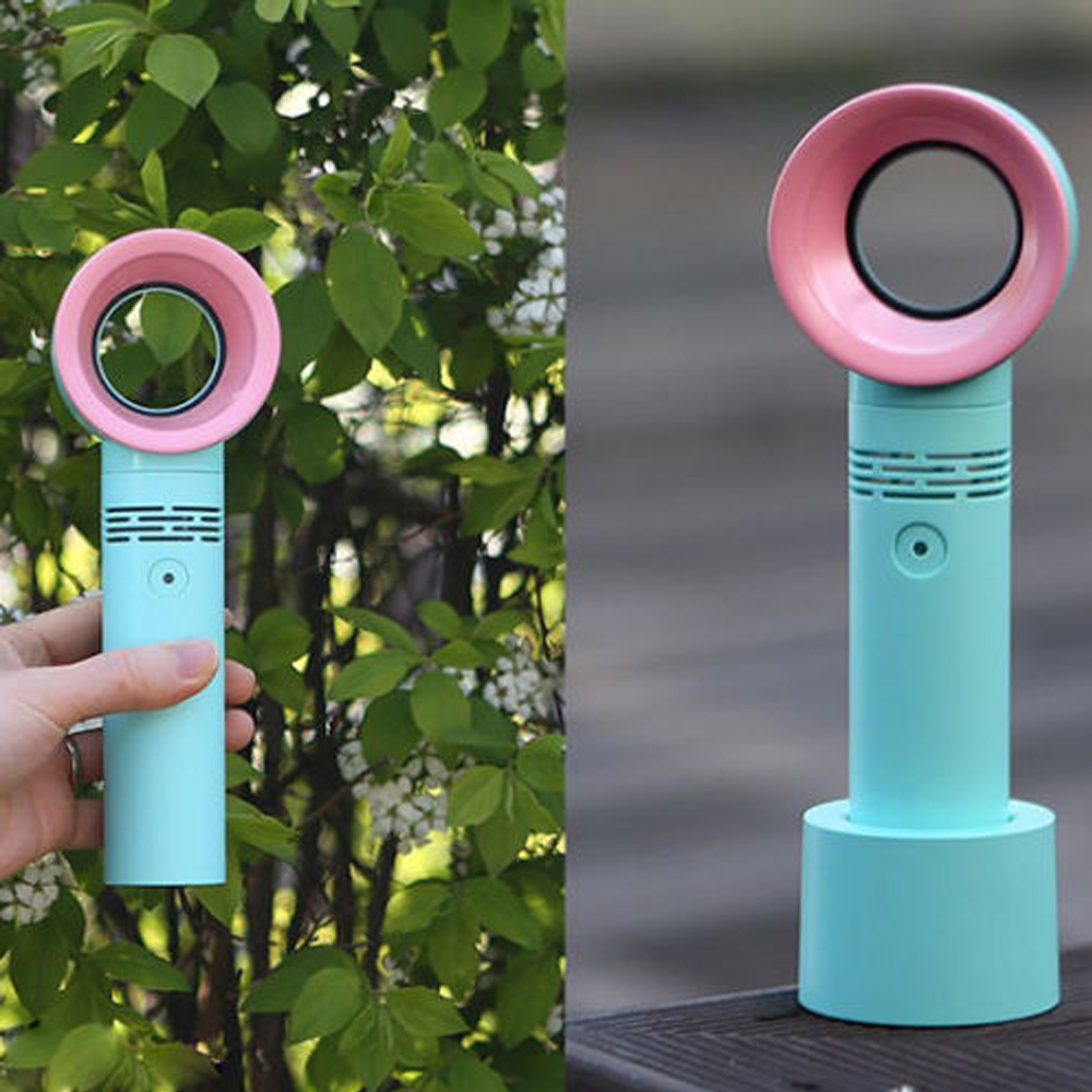 

Portable Mini Bladeless Handhold Fan Electric Safe Table Fan - Cyan