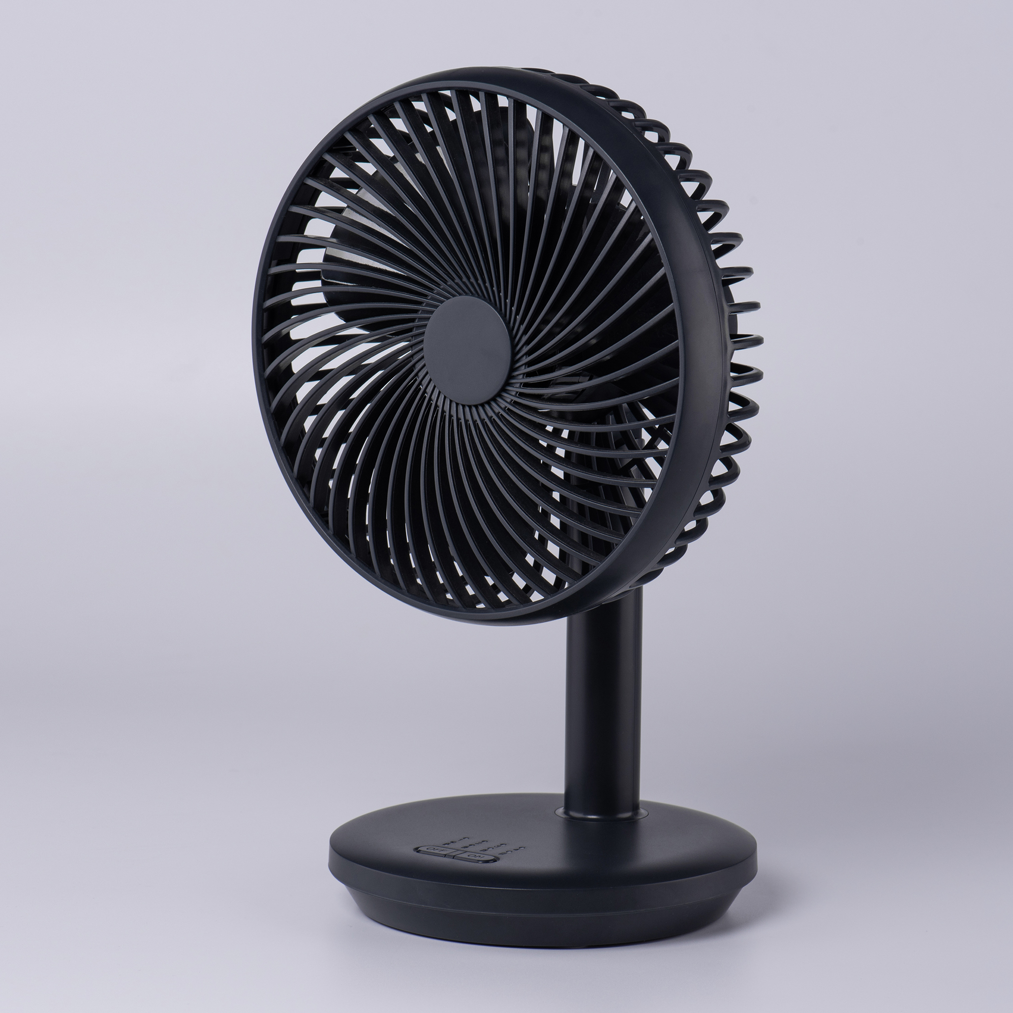 

Portable Desk Fan Mini Angle-adjustable Low Noise USB Rechargeable - Black