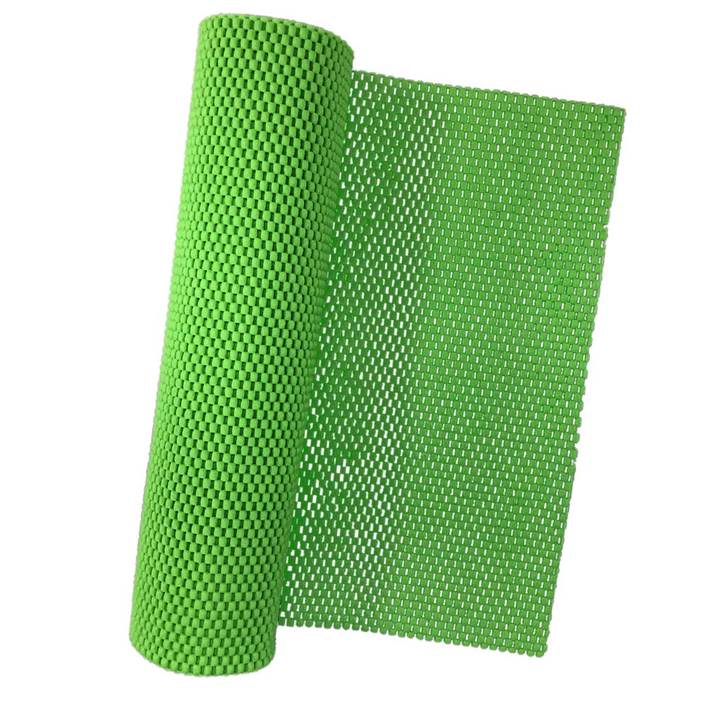 

Grid Pattern PVC Non-adhesive Grip Liner Shelf Liner Anti-slip Mat Drawer Liner Bathroom Kitchen Waterproof Floor Mat - Green