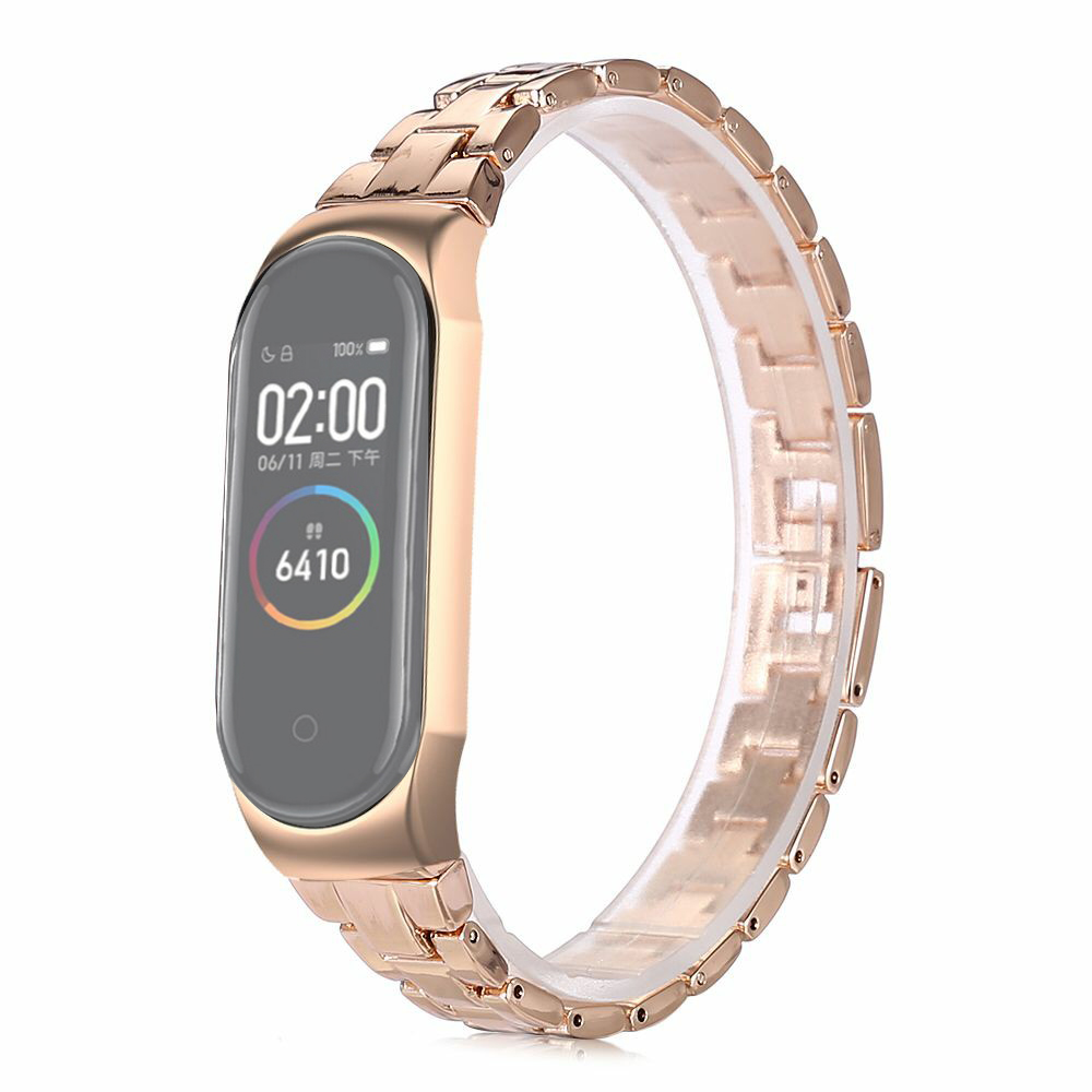 

Ремень Ремешок Для Часов Из Нержавеющей Стали Для Xiaomi Mi Band 3 / Smart Band 4 - Золото, Xiaomi Mi Band 3