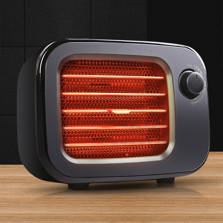 

Retro Heater Intelligent Thermostati Electric Heater Stove Radiator Warmer Household Automatic Temperature Heating Fan - Black/US Plug