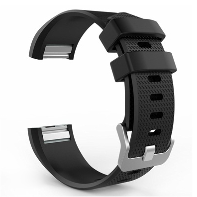 

Soft Silicone Wrist Band Replacement for Fitbit Charge 2 - Black, iPhone 12 mini