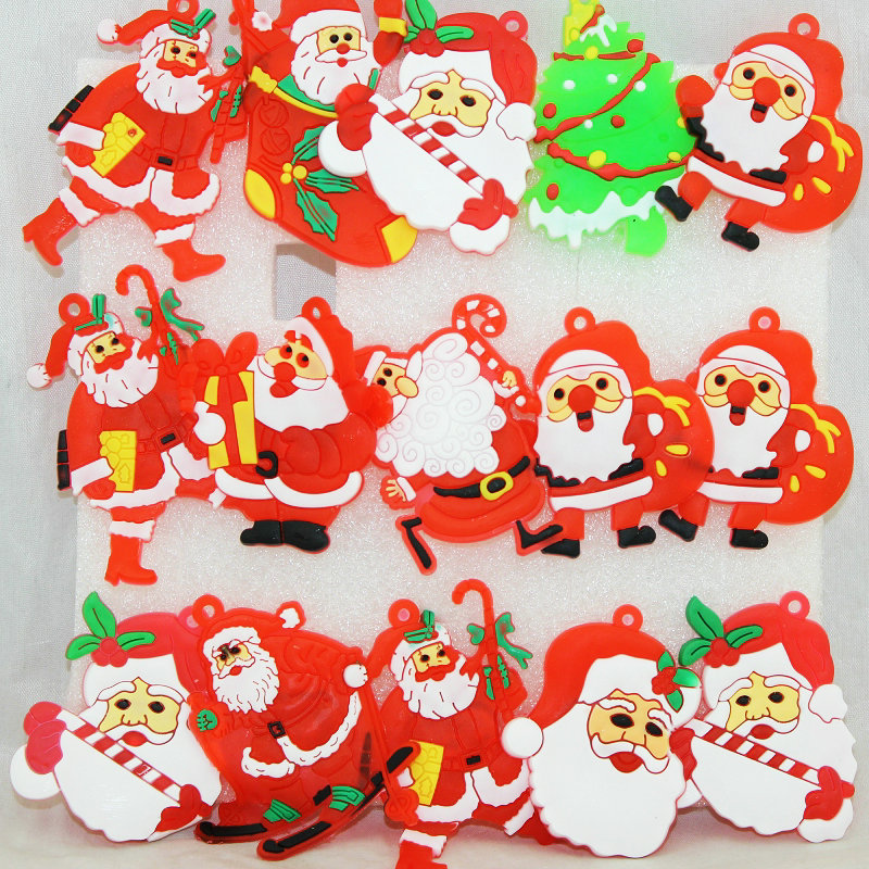 

10 Шт. Santa Claus Рождественская Елка Снеговик Снежинка Мягкая ABS Flash Светодиодная Брошь