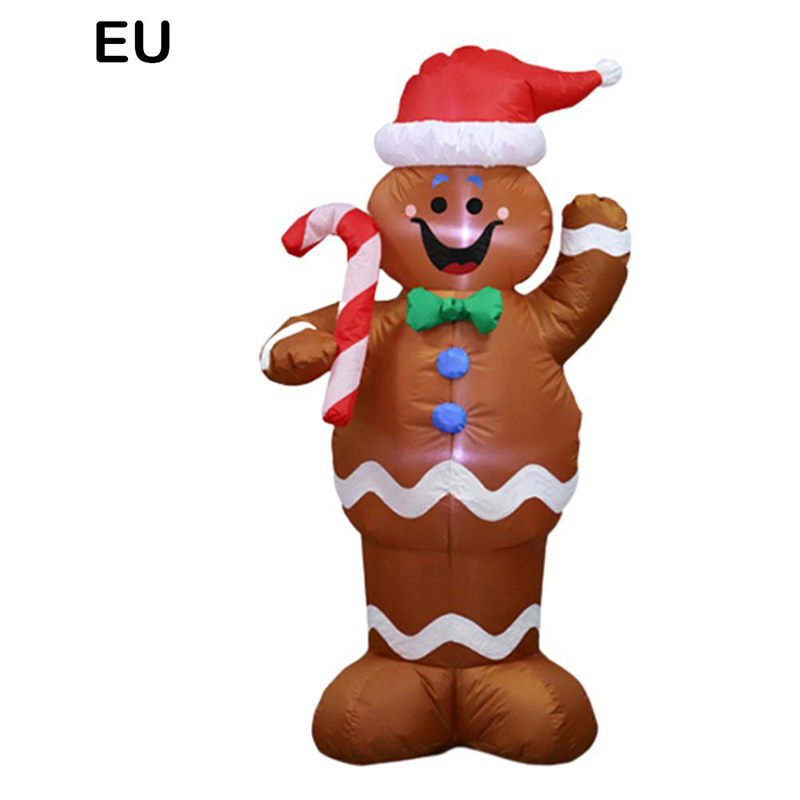 

Christmas Snowman Inflatable Fun Toys with LED Light Christmas Decoration Props - EU Plug
