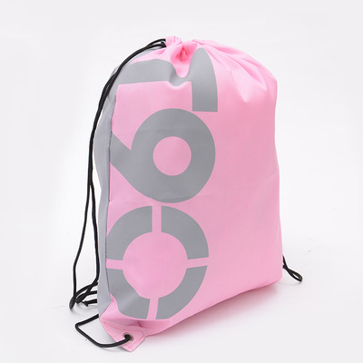 

Pattern Print Unisex Oxford Cloth Outdoors Travel Shoulder Bags Storage Bag Pouch Drawstring Bag - Number / Pink