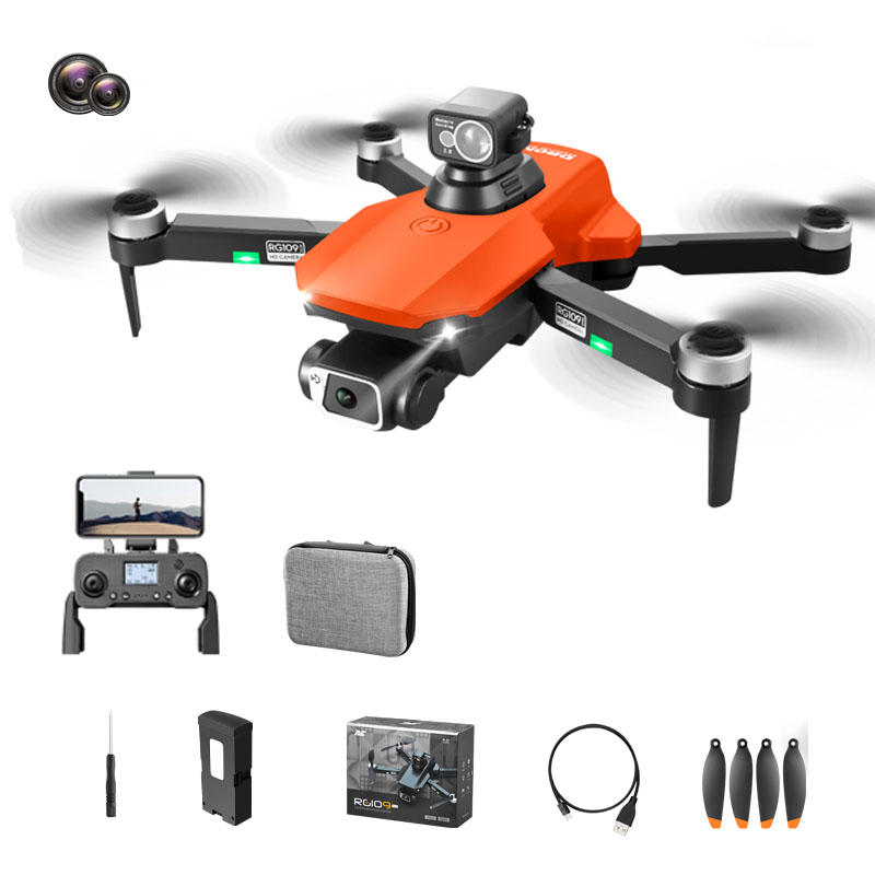 

RG109 Luftfotografie Klappflugzeug Optische Strömungspositionierungs-rc-drohne Mit 360-grad-laserhindernisvermeidung - Orange