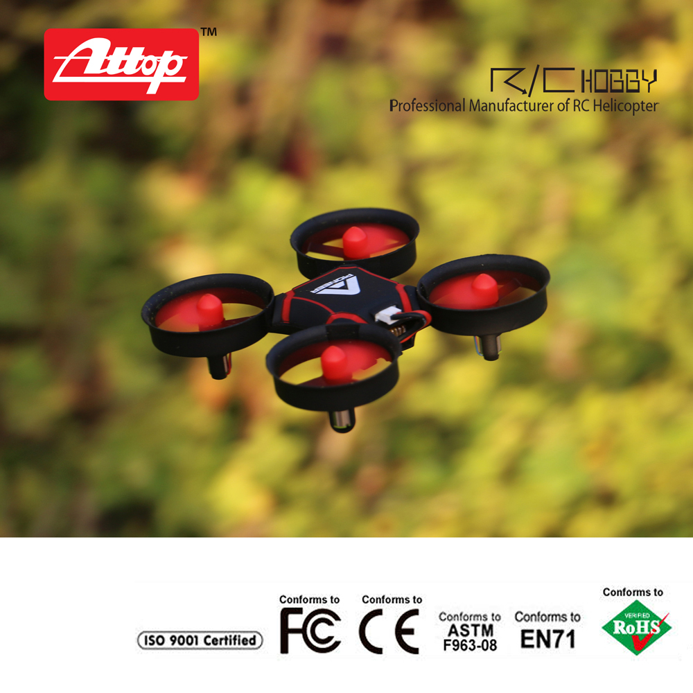 

ATTOP A11 Handheld 2.4G Mini Quadrotor RC Helicopter with 360° Flip 3 Different Speed Headless Mode - Red