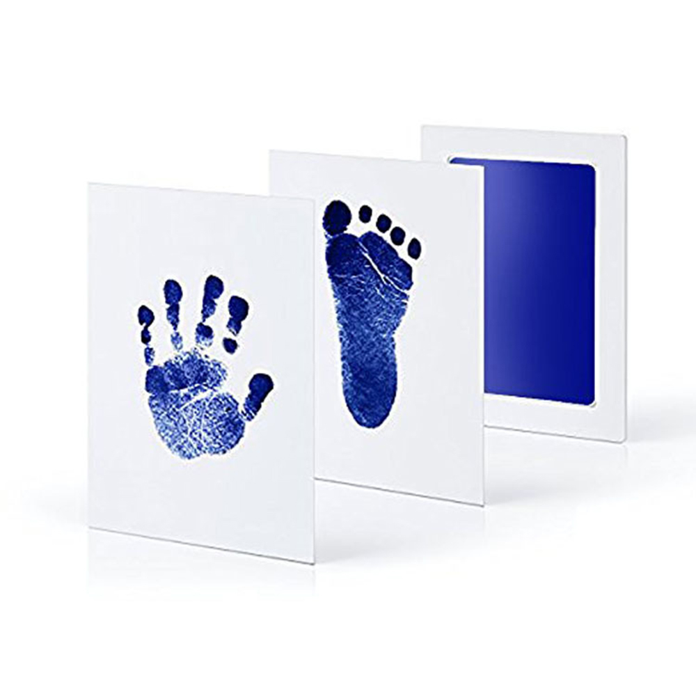 

Neugeborenen Fußabdruck Handabdruck Ohne Berührung Haut Tintenkissen -tintenkissen -kits Handfußdrucken Baby Aufwachsen Souvenir - Dunkelblau