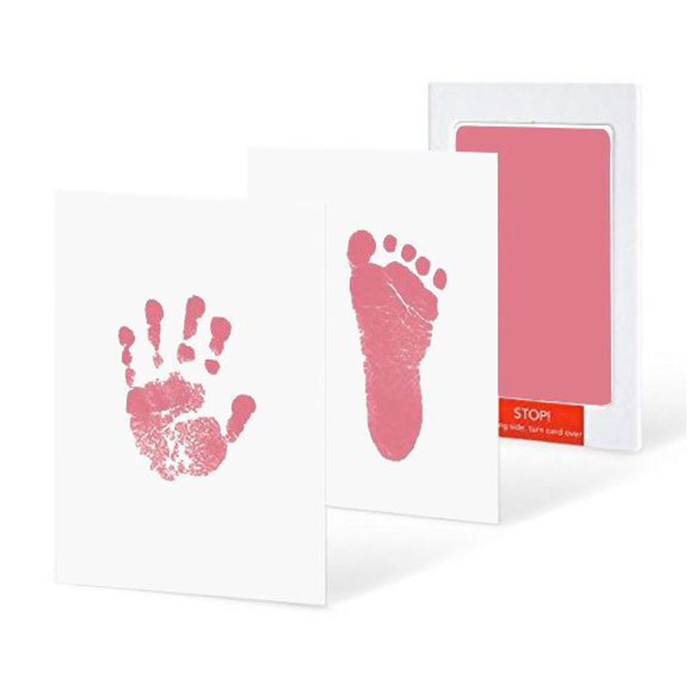 

Neugeborenen Fußabdruck Handabdruck Ohne Berührung Haut Tintenkissen -tintenkissen -kits Handfußdrucken Baby Aufwachsen Souvenir - Rosa