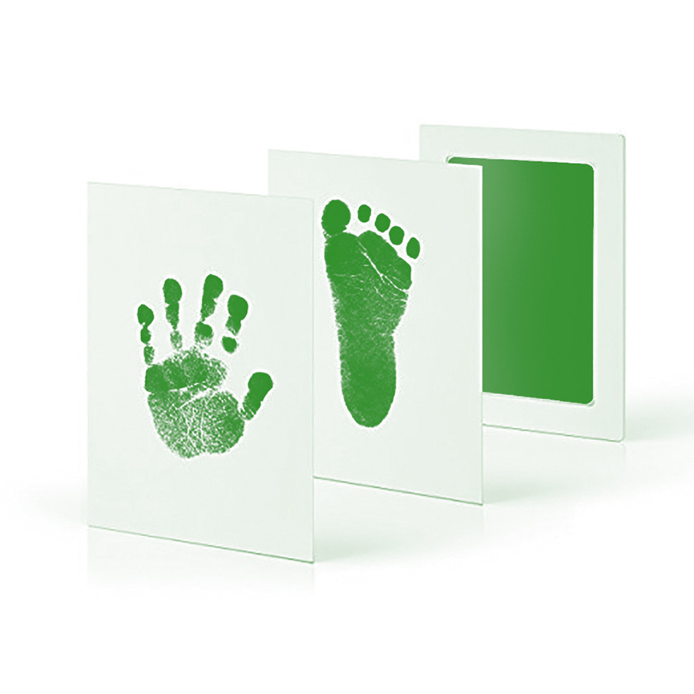 

Neugeborenen Fußabdruck Handabdruck Ohne Berührung Haut Tintenkissen -tintenkissen -kits Handfußdrucken Baby Aufwachsen Souvenir - Grün