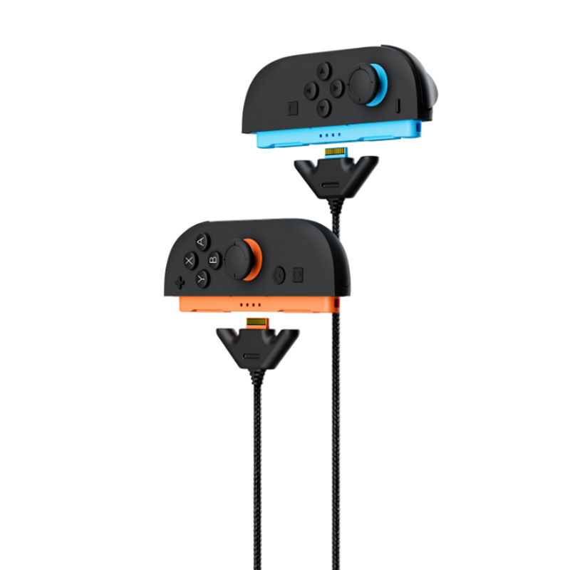 For Nintendo Switch Controller 2PCS Charging Cable Type-C Braided Cord Gaming Accessory