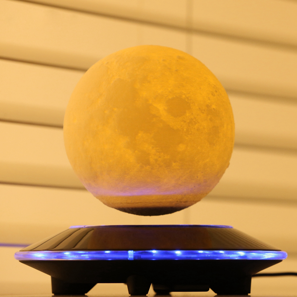 

Magnetic Floating 3D Print Levitating Moon Lamp LED Night Light Gift Creative Home Light - US Plug