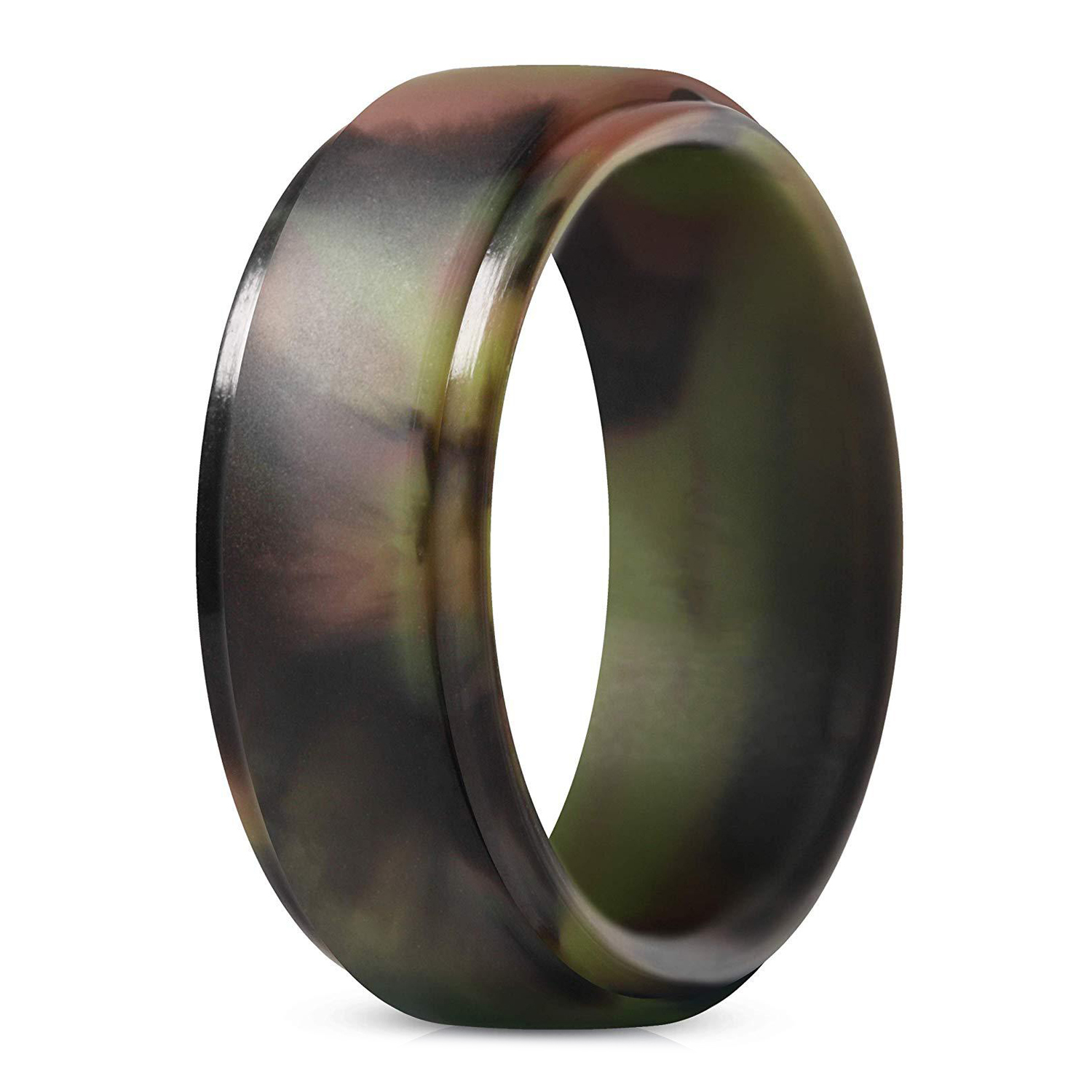 

Sportring Silicon Finger Ring Flexibles Ehering - Camouflage Green / Größe 10