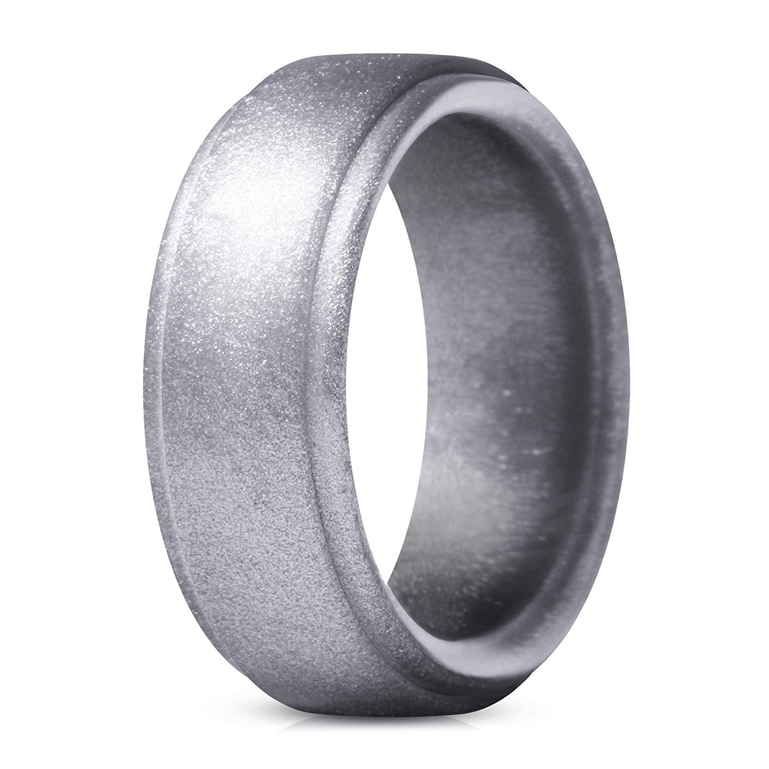

Sportring Silicon Finger Ring Flexibles Ehering - Silber / Größe: 12