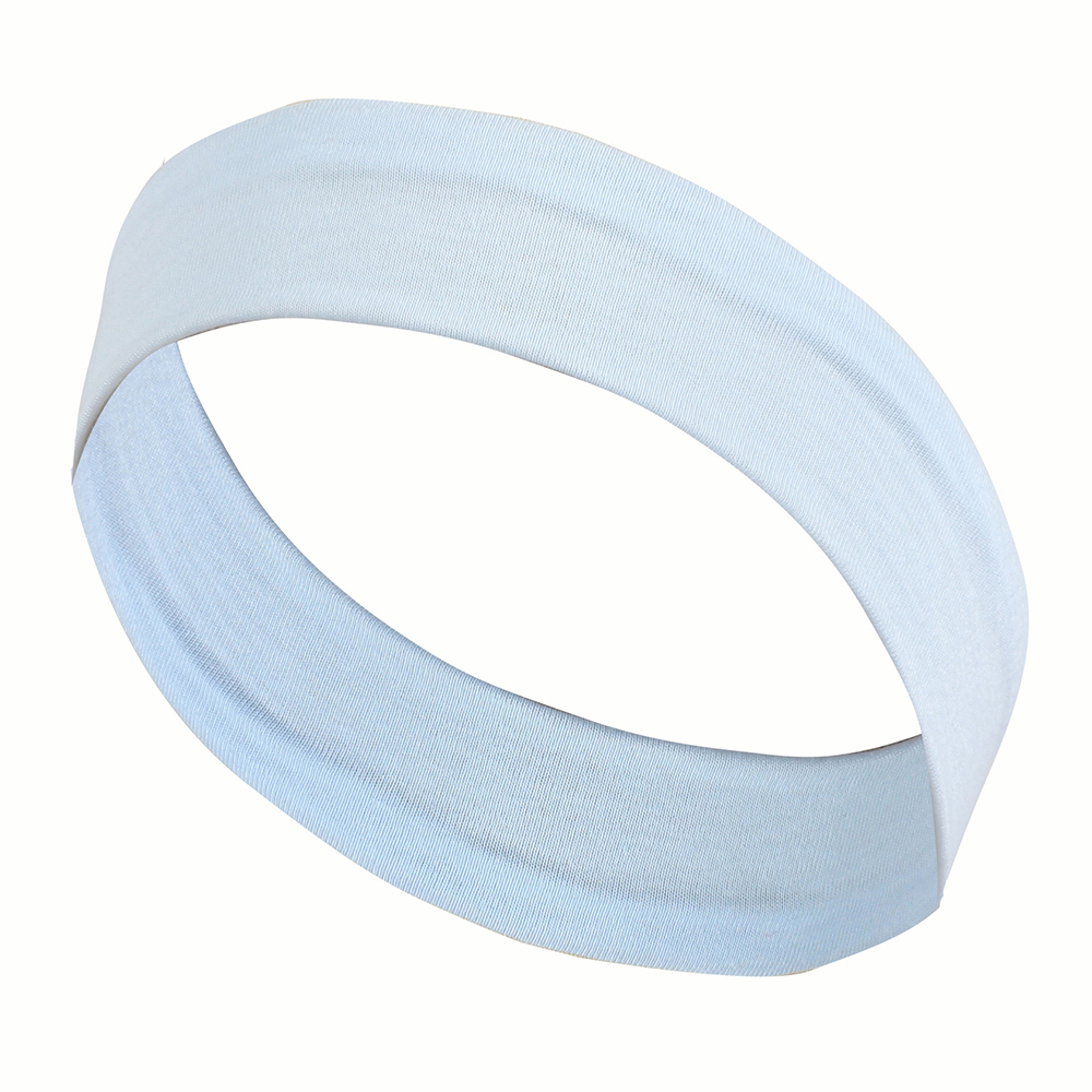 

FD065 Feste Farbe Frauen Sport Stirnband Feuchtigkeit Dochte Elastic Sweatband Hair Band - Cyan