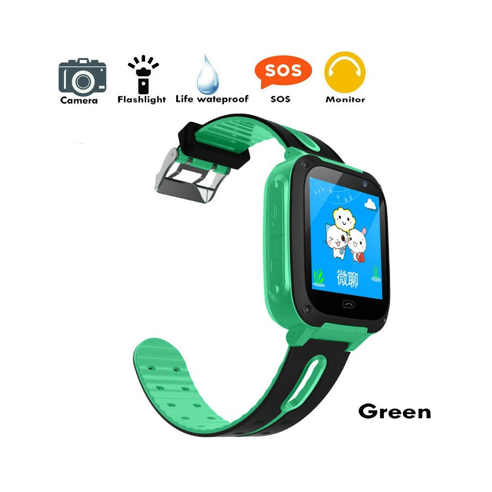 

S4 Children English Version 2G Network Smart Watch - Green