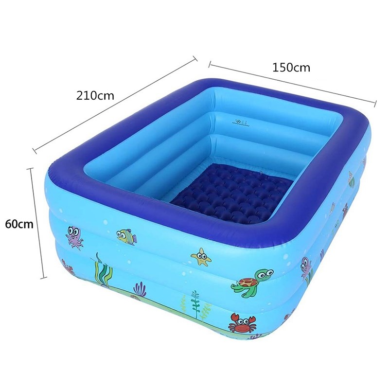 

Household Baby Inflatable Pool Inflatable Square Swimming Bathtub Pool - 1.96m